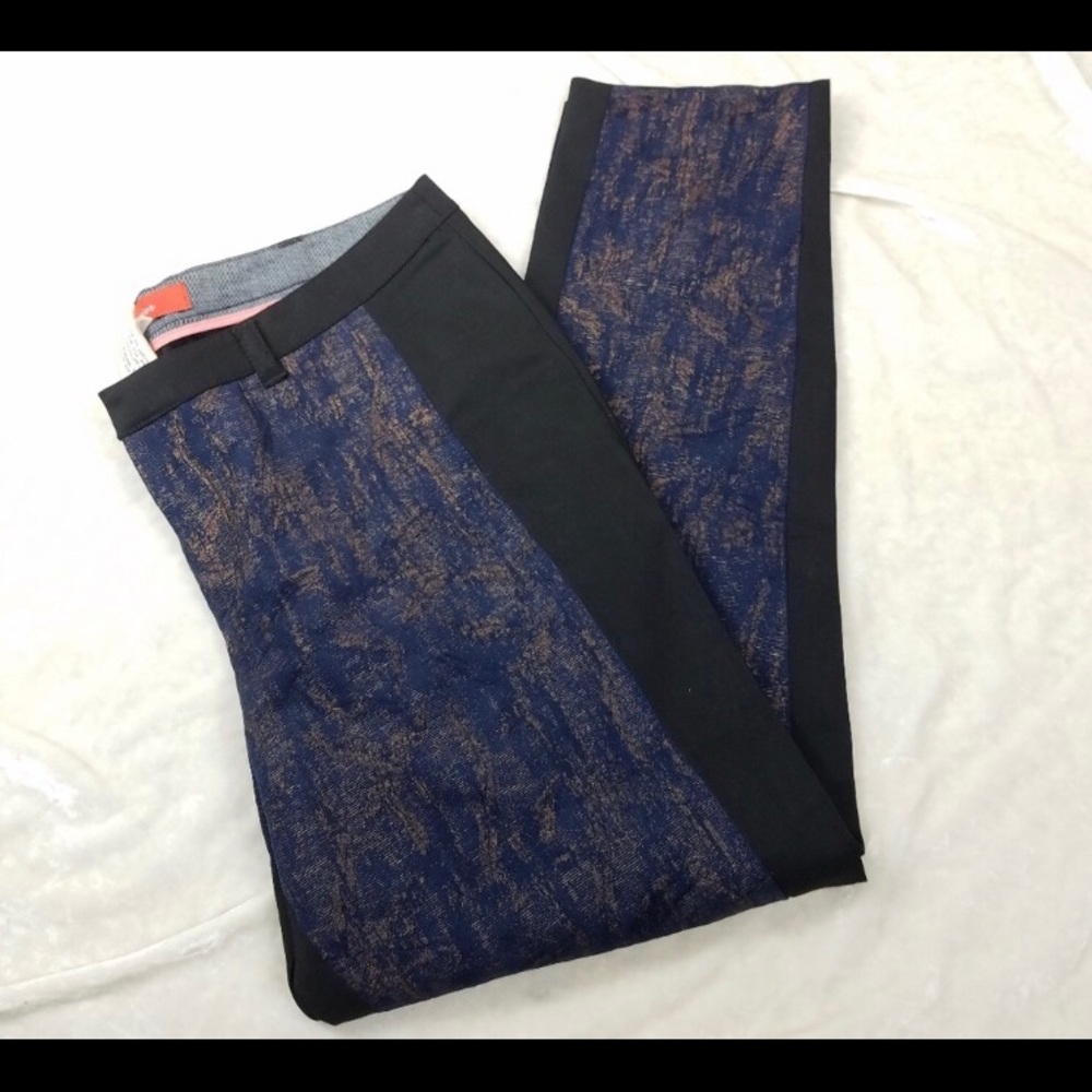 Anthropologie Charlie Ankle Jacquard Trouser